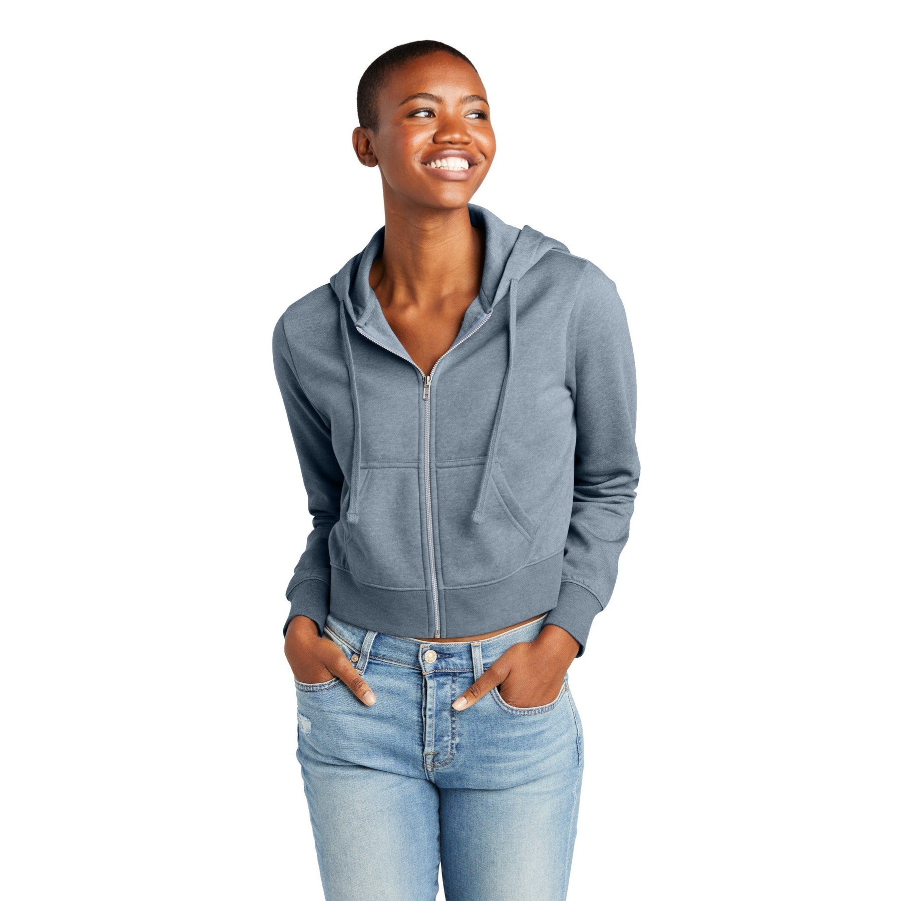District-District® Women's V.I.T.™ Fleece Full-Zip Hoodie DT6103-MedTech-3